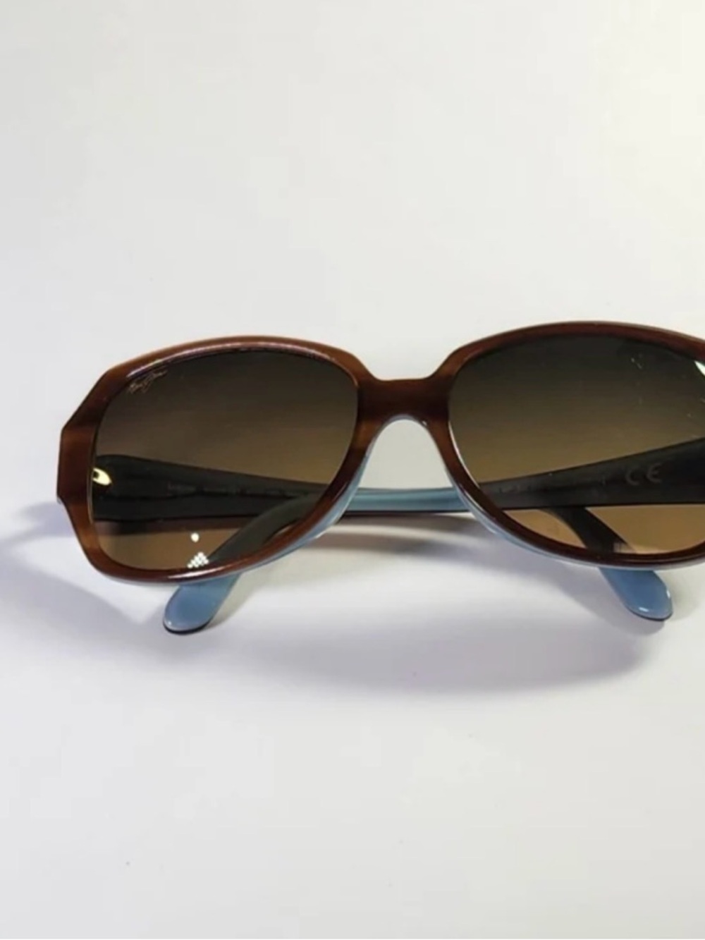 Maui Jim Blue Front with Brown Temples Women's Sunglasses